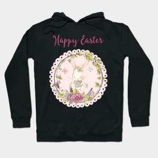 Happy Easter 2021 - Little Cute Bunny - Whimsical Art Hoodie